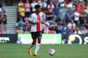 Sam Amo-Ameyaw pictured during his Saints debut on Sunday.