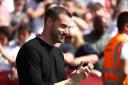 Ruben Selles applauds the Saints fans after Sunday's 4-4 draw with Liverpool.