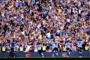 Sheffield Wednesday fans celebrate at Wembley.