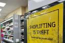 Shoplifting sign at East Street Supermarket, Southampton