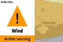 An amber weather warning for wind remains in place early this morning (Monday).