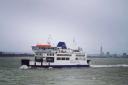 A Wightlink ferry crosses the Solent, but last night, they were cancelled.