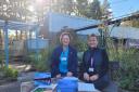 Head occupational therapist Astrid Smith and team lead Lorna Strachan with accessible nature prescriptions and nature-based guide