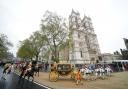 Charles and Camilla have arrived at Westminster Abbey