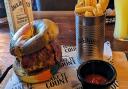 A burger, chips and sauce with a twist, at Smokin' Jacks in Wroxall.