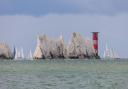 Rounding the Needles in the Round the Island Race 2023.