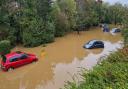 Flooding from Lukely Brook on Sylvan Drive in Newport