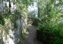 Sites along the threatened footpath, on the Isle of Wight landslip at Bonchurch