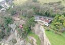 Bonchurch landslip from the air.