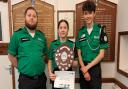 Louise (centre) was named as SJA District Cadet of the Year for Hampshire and Isle of Wight 2024.