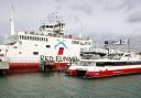 Red Funnel's vehicle ferry and Red Jet