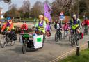 The Kidical Mass ride out in Newport on Saturday.
