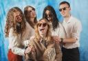 Ollie Newbury, first left, of the Midlands band, Eighty Eight Miles, which is making its debut at the 2024 Isle of Wight Festival on Sunday.