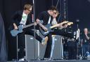 McFly performing on the Main Stage of the Isle of Wight Festival.