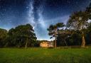 Appuldurcombe House at night.