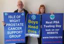 Roger Denness, chair of the IW Prostate Cancer Support Group, and Rita Smith, social secretary and trustee