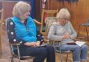 Chrissie Blow and Denise Farrow in rehearsal for Dancers.