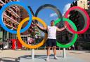 Nick Percy at the Olympic Village in Paris