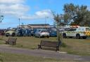 Coastguard rescue teams gathering on Ryde Esplanade.