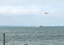 The coastguard helicopter and Bembridge RNLI lifeboat searched The Solent near Ryde.