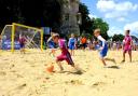 Downside v West Wight boys' U8s in action at Appley.