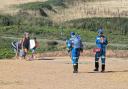 Coastguard rescue team volunteers in full gear.