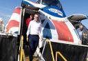 Tom Tugendhat arriving via Hovercraft.