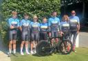 Isle of Wight riders Kev Chant, Nick Earley, Jerry Cooper, Charis Jones, Ewan Cook, Julie Cooper and Kirsty Cook.