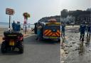 Coastguard at Shanklin Beach rescue