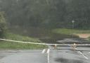 Briddlesford Road was flooded near Lynbottom Tip.