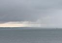 A waterspout spotted off East Cowes Esplanade.