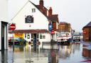 Flooding in East Cowes in the mid-1980s.