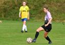 Wight Eagles' Abi Joyce, who netted against Pace Women.