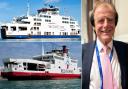 Wightlink and Red Funnel ferries with Cllr Phil Jordan