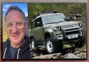 Winner Paul Howard and a Land Rover Defender