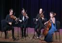 The Carducci String Quartet arrived to play at Freshwater Memorial Hall