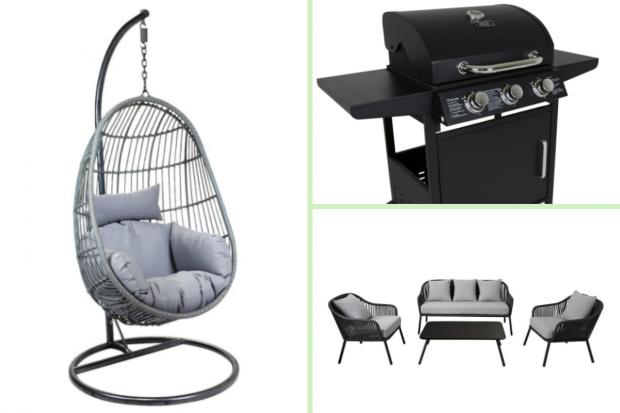 Isle of Wight County Press: (left clockwise) Egg chair, BBQ, Garden Lounge Set. Credti: Wickes
