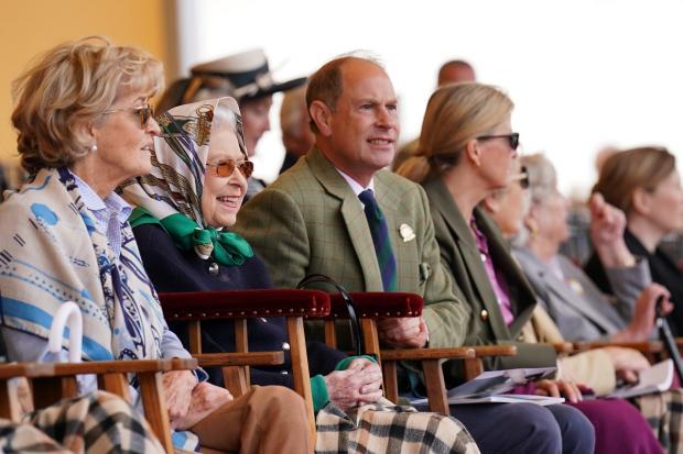 Isle of Wight County Press: The Queen joined the Earl and Countess of Wessex in the main castle arena. Picture: PA