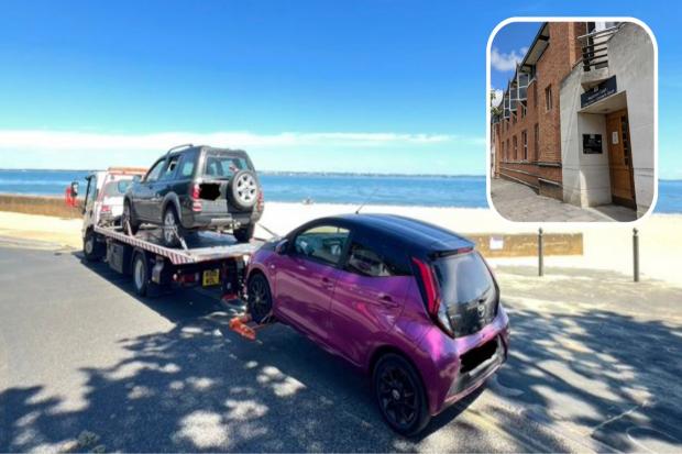 The purple Toyota Aygo driven by Rachael Woods. Picture by Isle of Wight Police.