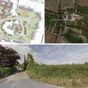 Sixteen houses are proposed for the site in Wellow. (Pictures: Andrew E Hitt and Google Maps)
