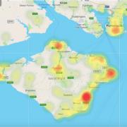 Picture shows: Japanese knotweed hotspots in Isle of Wight (Credit: Environet UK).
