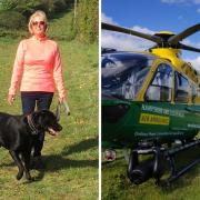Linda from Godshill, whose life was saved by the Hampshire and Isle of Wight Air Ambulance.