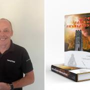 Isle of Wight author Steve Parker - aka Carl Jamieson - with his book, The Patmos Revelation.