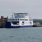 The Wightlink car ferry at Yarmouth.