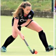 From left: Adam Payne, Sarah Shaw and Mike Dodds were all on target for the Isle of Wight Hockey Club.