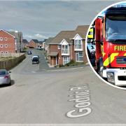 Firefighters attended a fire at a flat on a Newport housing estate.