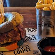 A burger, chips and sauce with a twist, at Smokin' Jacks in Wroxall.