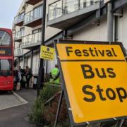 Isle of Wight Festival bus stop