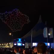 Drone show at Isle of Wight Festival 2023