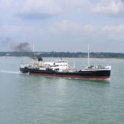 SS Shieldhall steams her way down Southampton Water.